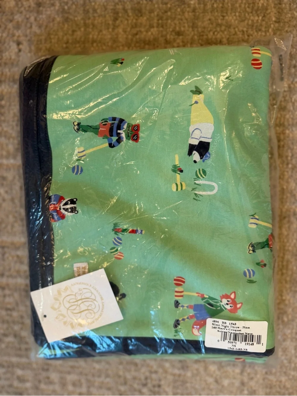 NWT The Beaufort Bonnet Company Harts Croquet Throw Blanket
